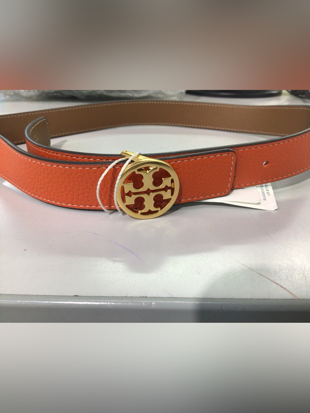 Tory Burch Reversible 1” Womens reversible Logo Belt